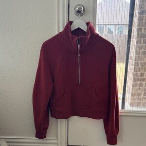 Lululemon Women's Red Half-Zip Sweater